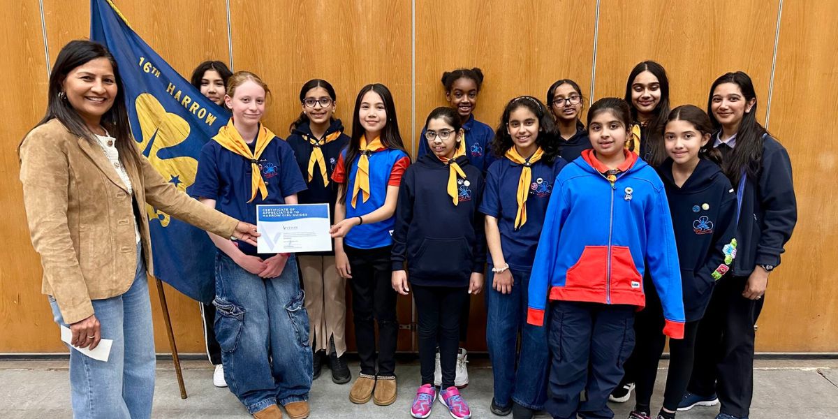Vyman Solicitors raised £300 for Harrow Girl Guides to fund new outdoor experiences—empowering the next generation of confident young women.